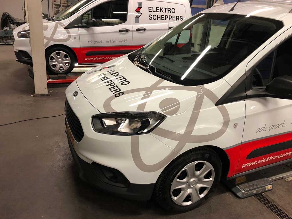 Auto belettering voor Elektro Scheppers