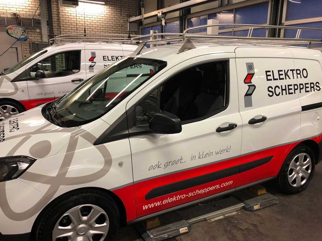 Auto belettering voor Elektro Scheppers